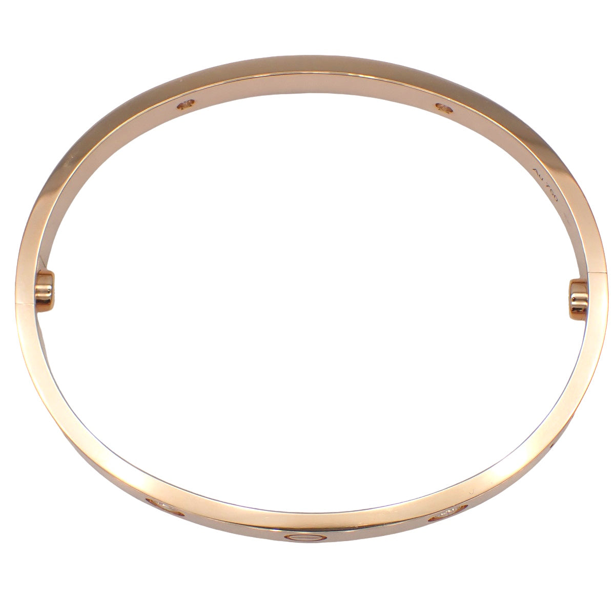 LOVE 手链经典款，镶嵌 4 颗钻石，18K 玫瑰金