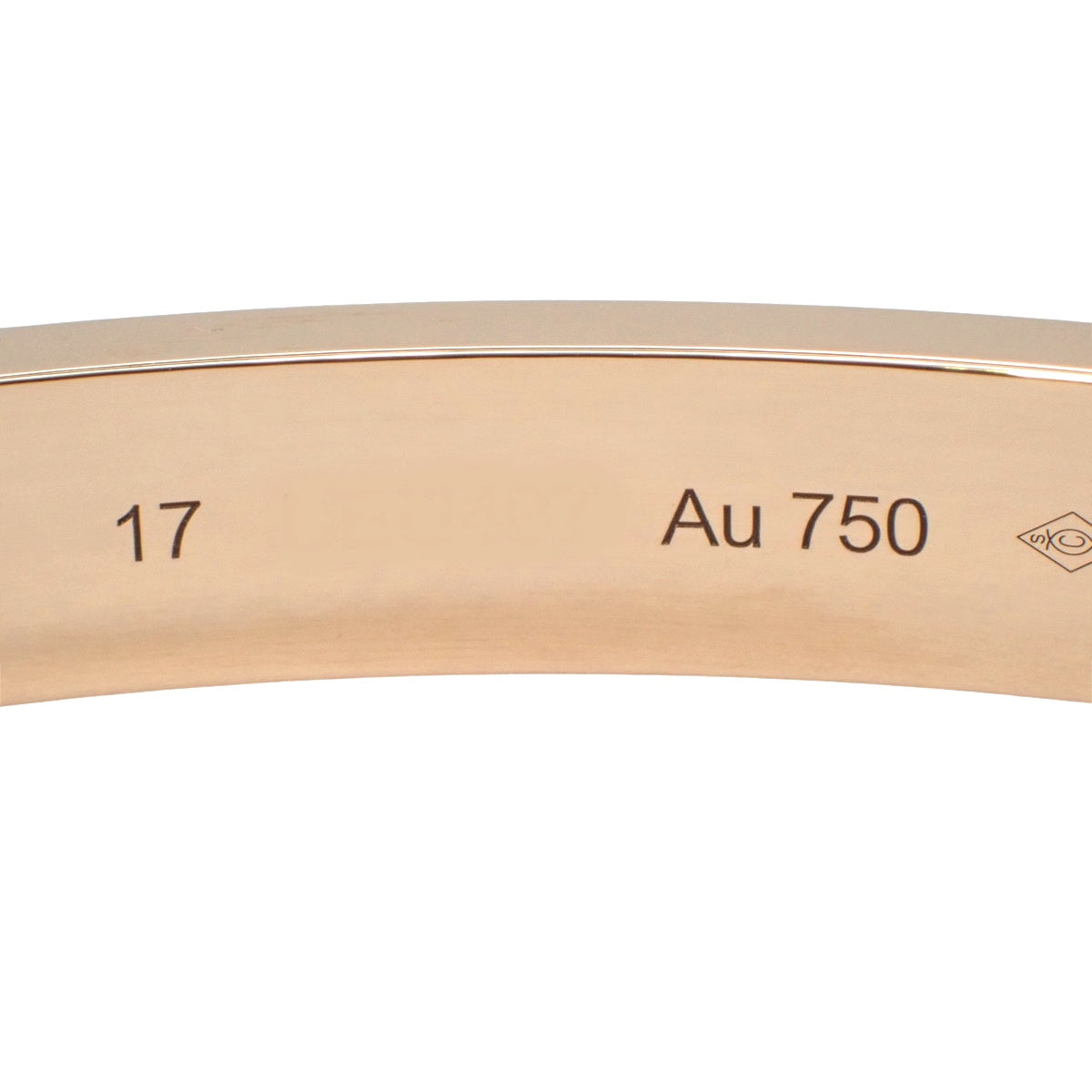 LOVE 手链经典款，镶嵌 4 颗钻石，18K 玫瑰金