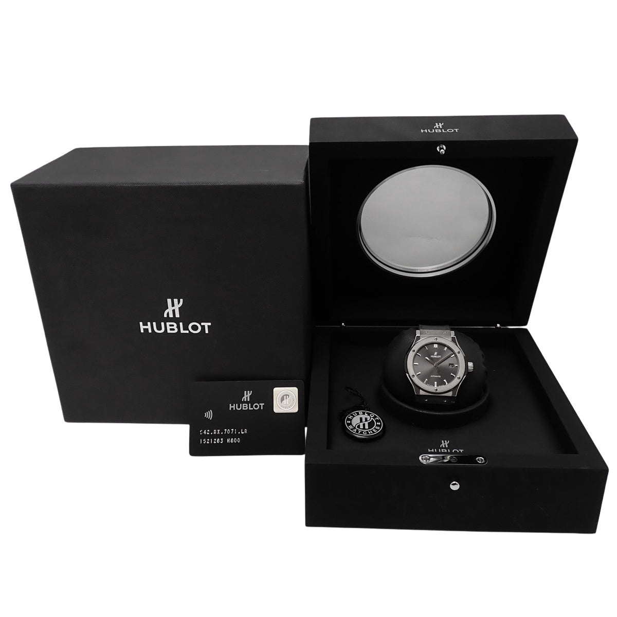 クラシックフュージョン レーシンググレー チタニウム 542.NX.7071.LR TI/革 グレー 自動巻き メンズ