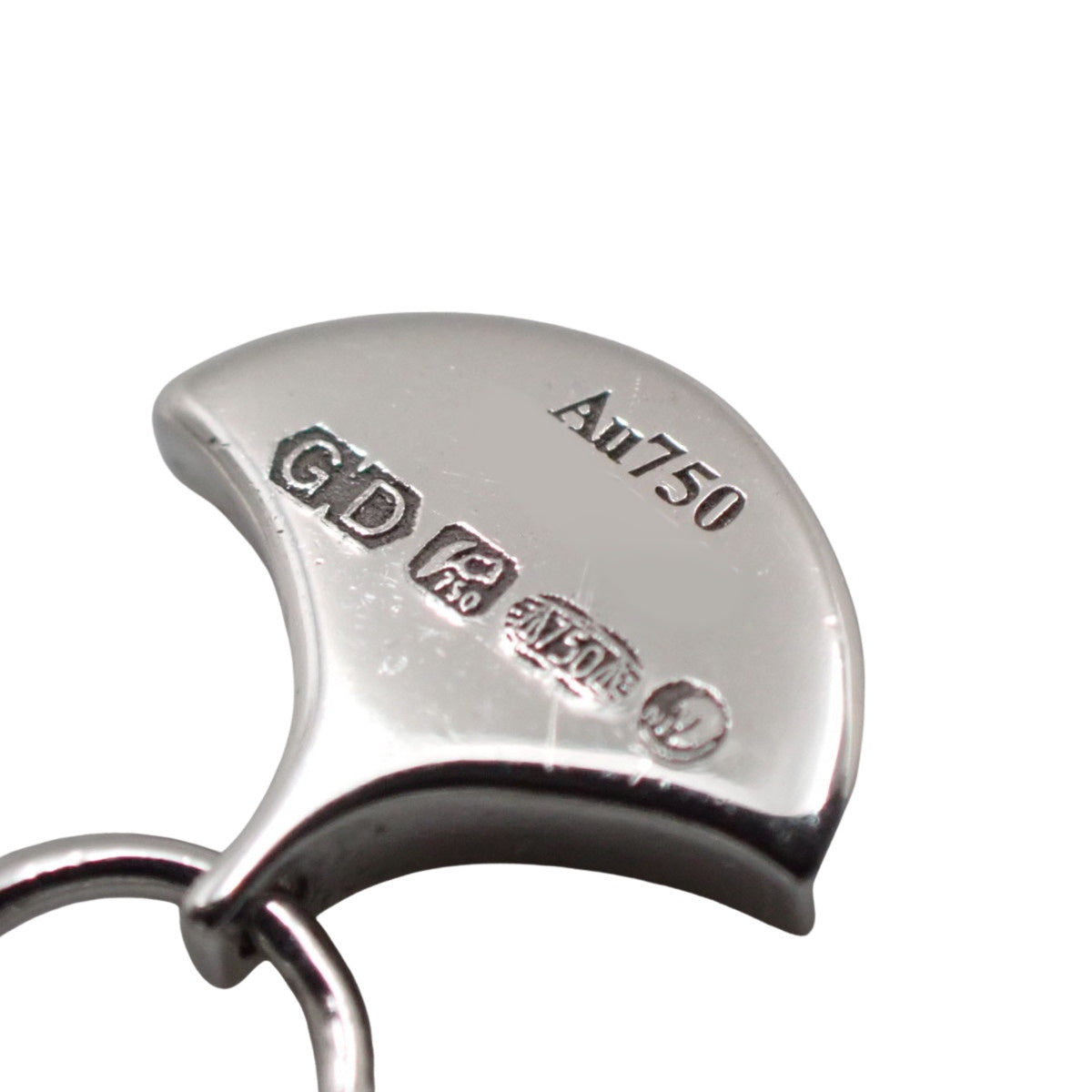 野花双钻吊坠，钻石，18K白金（WG）