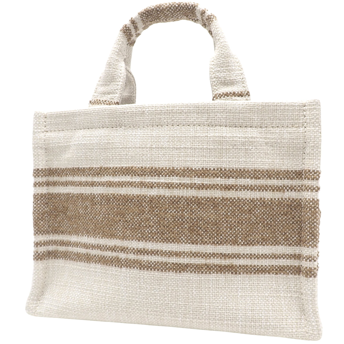 Small Cabat Tisse, Canvas, Calfskin, Tobacco/Tan, 199162EZ7