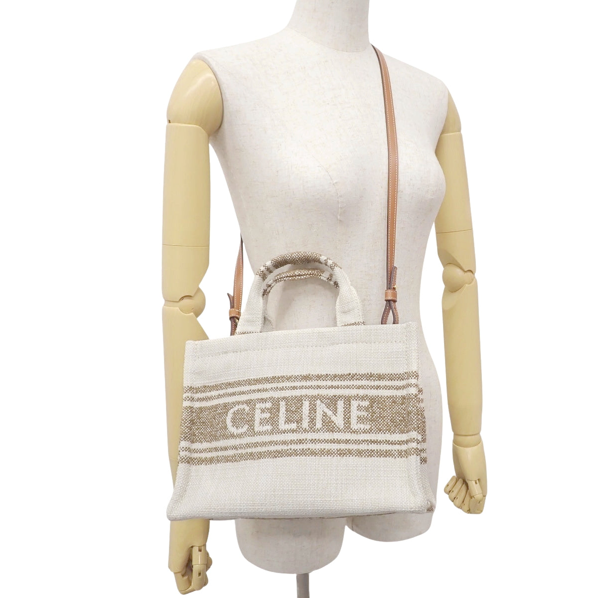 小型卡巴泰斯帆布小牛皮烟草色/棕褐色 199162EZ7