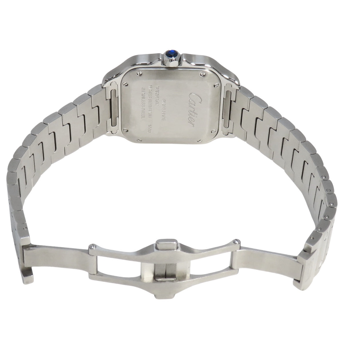 サントス ドゥ カルティエ MM W4SA0005 SS 自動巻き シルバー ダイヤベゼル