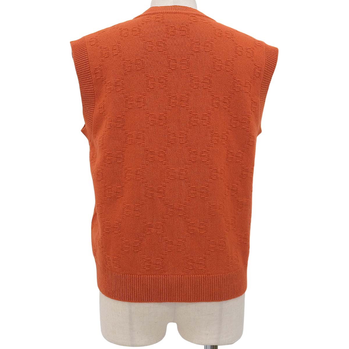 GG pattern knit vest, 2022, size M
