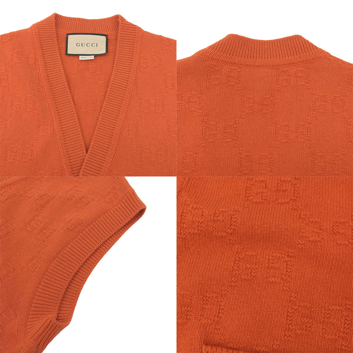 GG pattern knit vest, 2022, size M