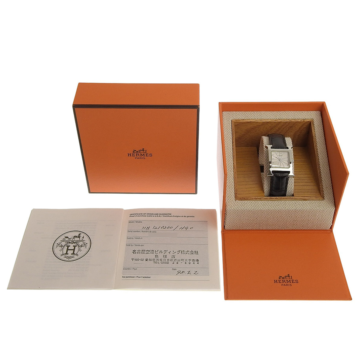 H Watch HH1.210 SS x 皮革 白色石英女表