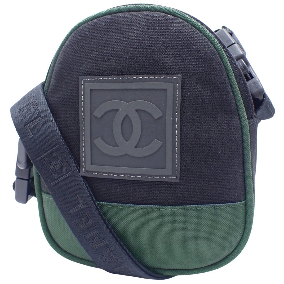 スポーツライン ココマーク ミニショルダーバッグ キャンバス ブラック グリーン A23300