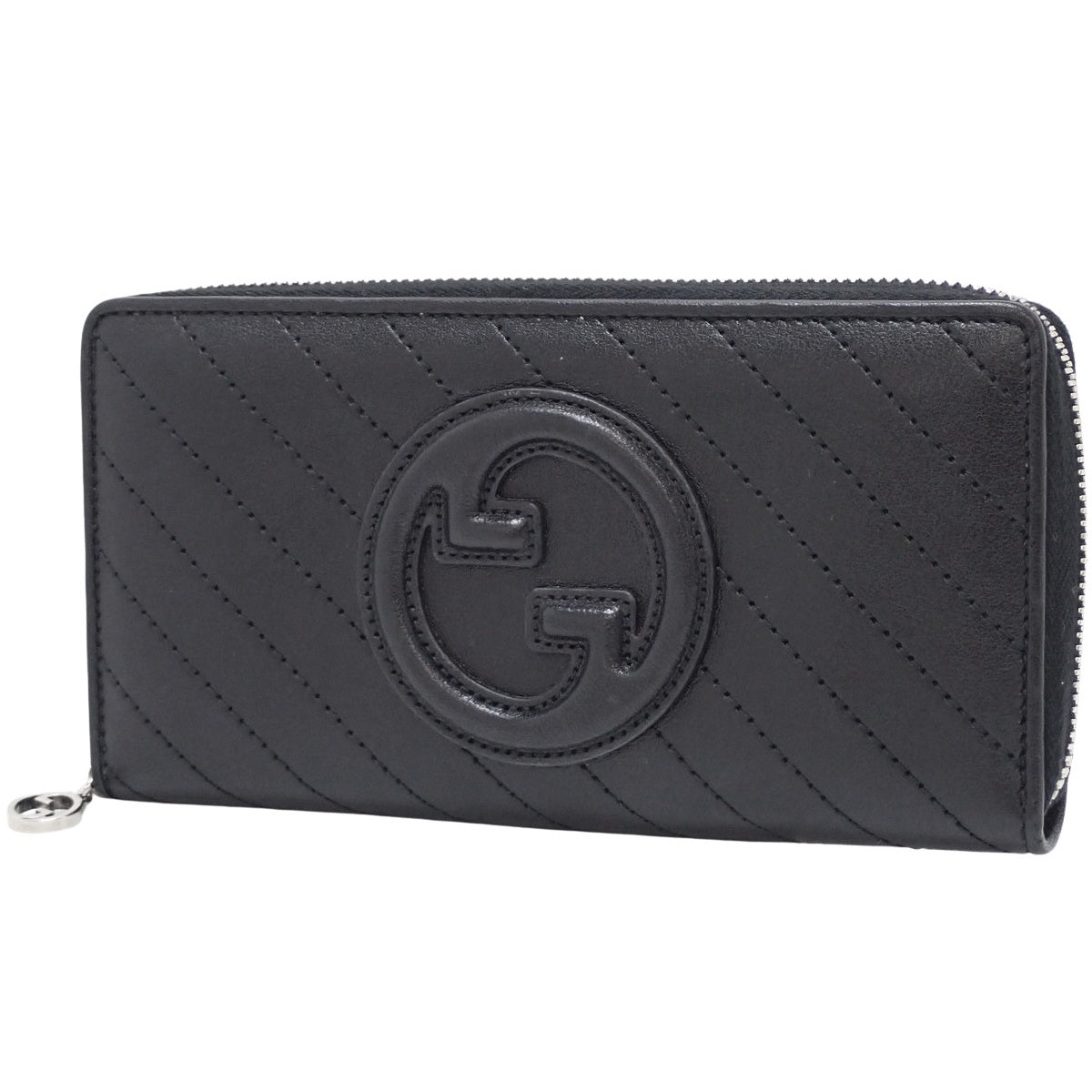 Gucci Blondie黑色皮革拉链钱包 760312