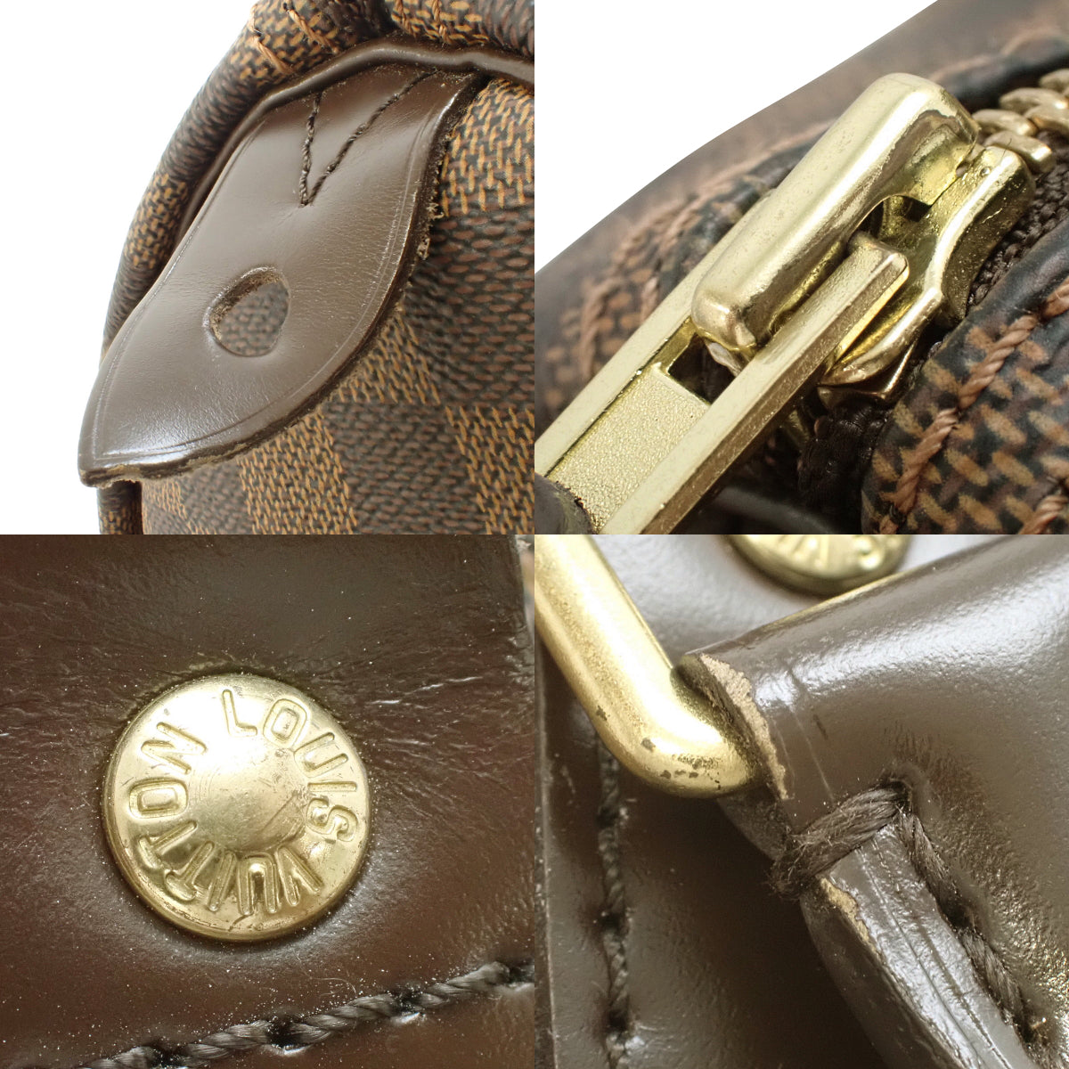 Damier Ebene Speedy 30, Damier canvas, brown, N41531