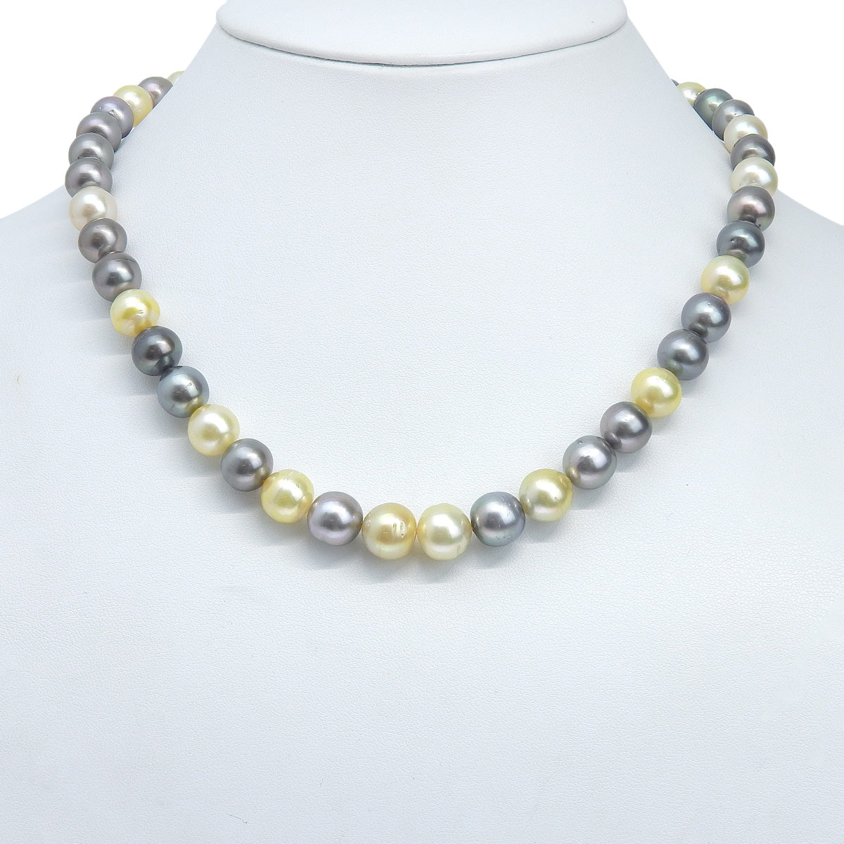 多色珍珠项链 银色 南海珍珠