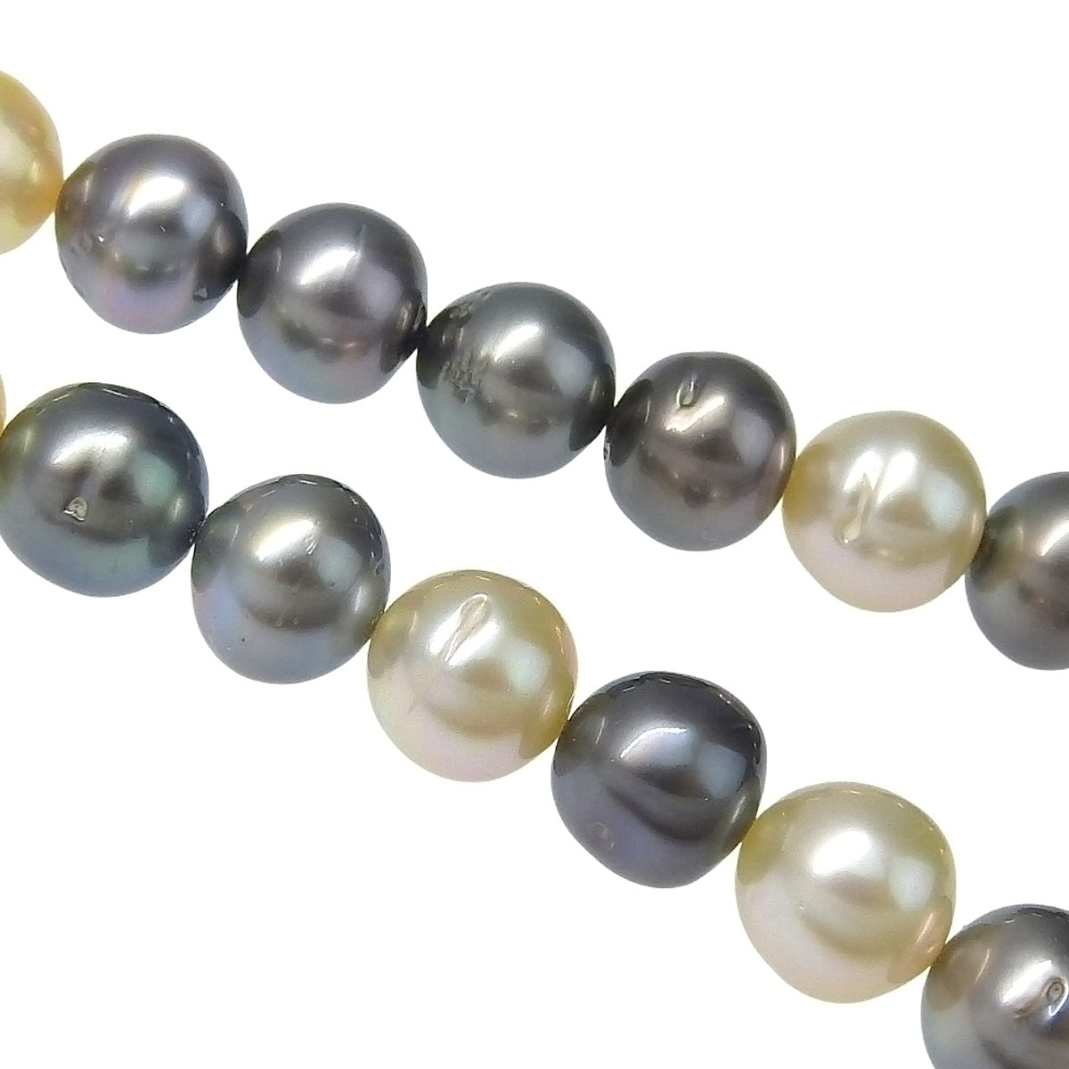 マルチカラーパールネックレス SV 南洋パール