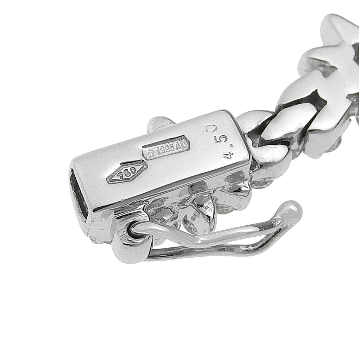 钻石花朵手链 D4.50 白金 K18WG