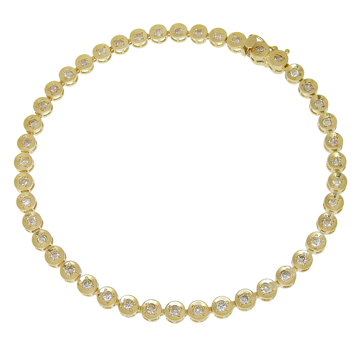 テニス ダイヤモンド ブレスレット D1.00 イエローゴールド K18YG