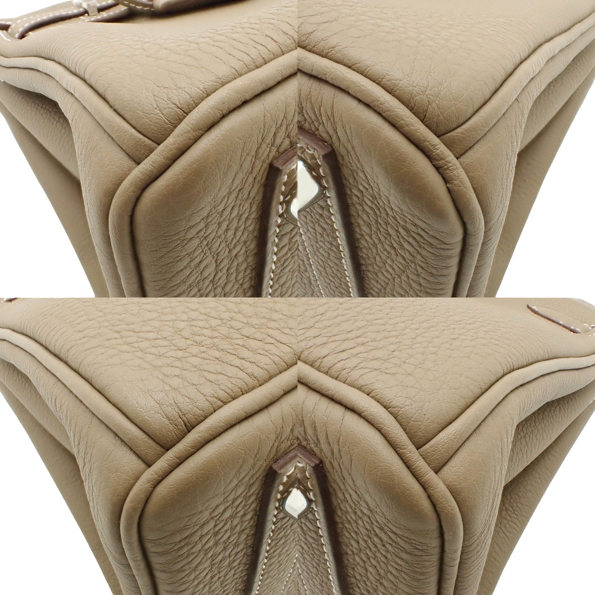 【全新】铂金包，25K金压印Togo钯金配件，灰褐色/灰褐色哑光银色配件