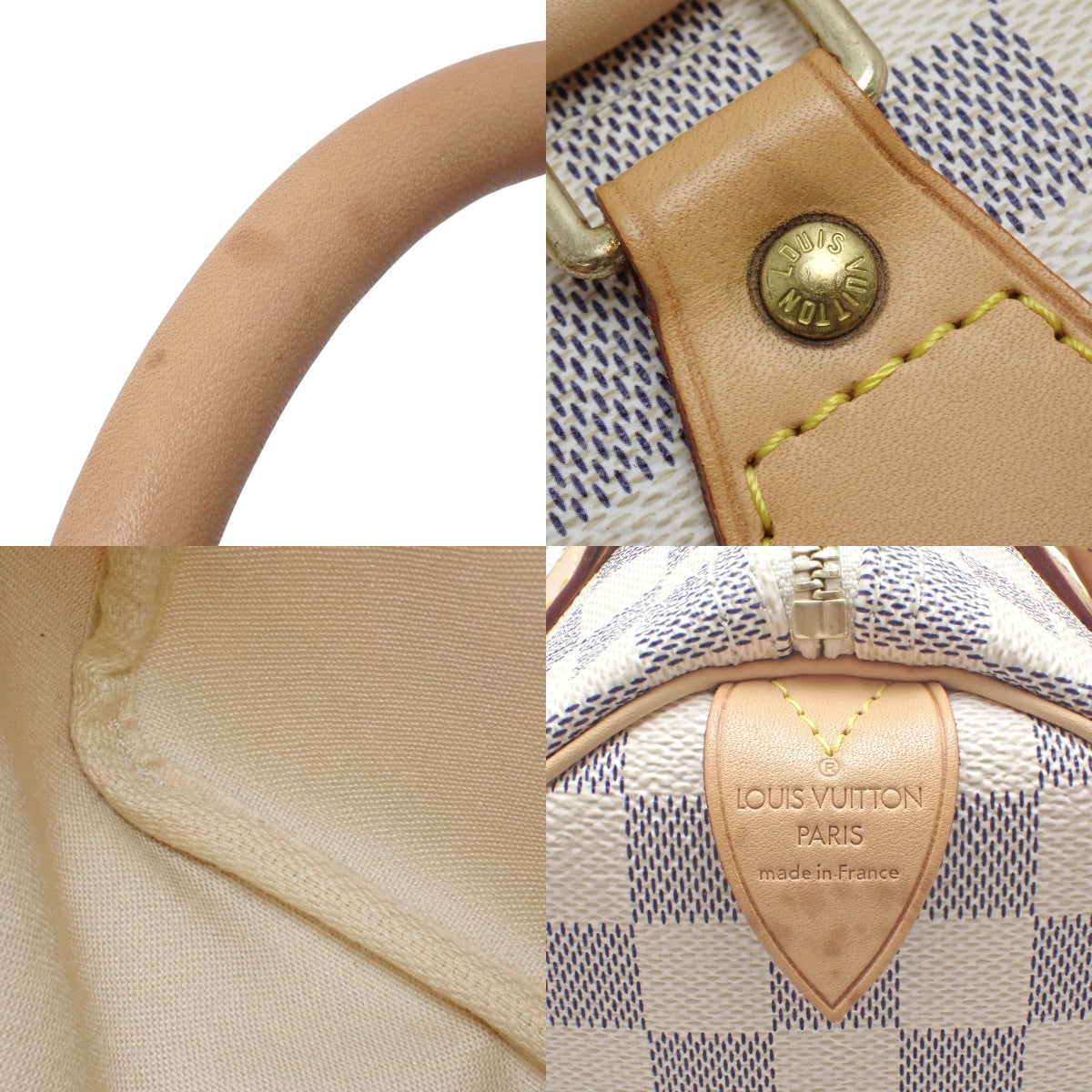 Damier Azur Speedy 25 象牙白 N41534