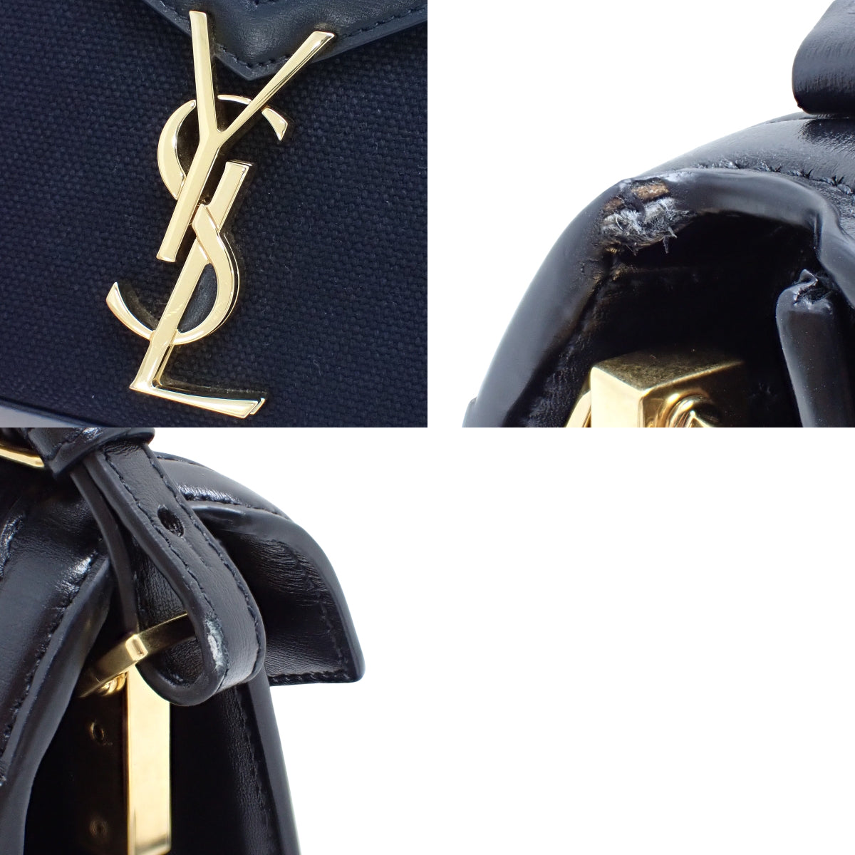 卡珊德拉迷你手提包，帆布皮革材质，黑色，货号623930