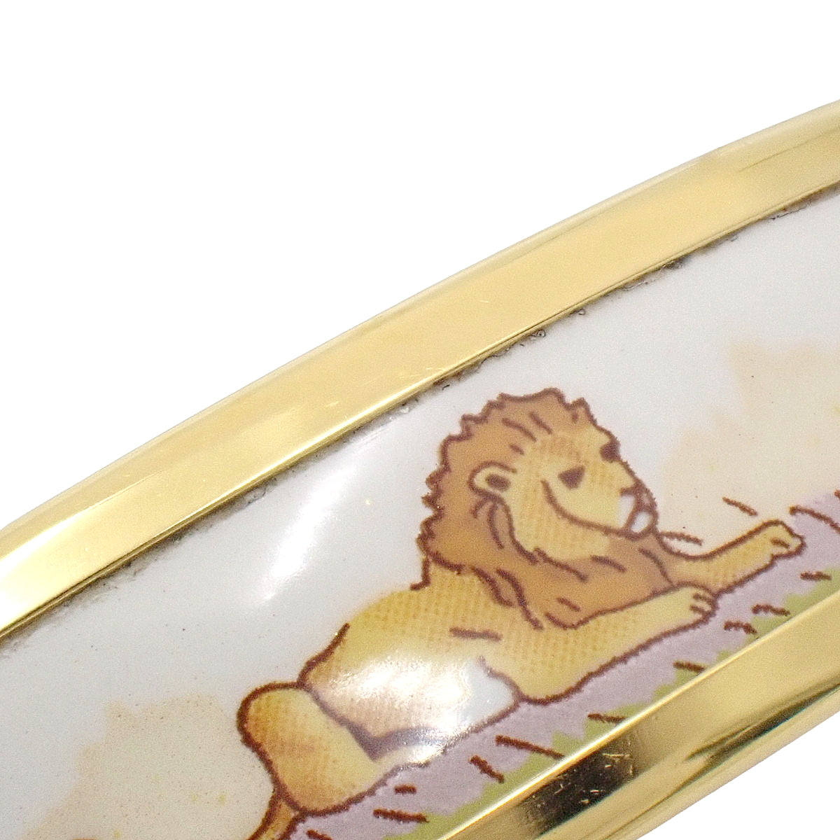 珐琅PM金属(镀金)手镯配饰 狮子 七宝烧