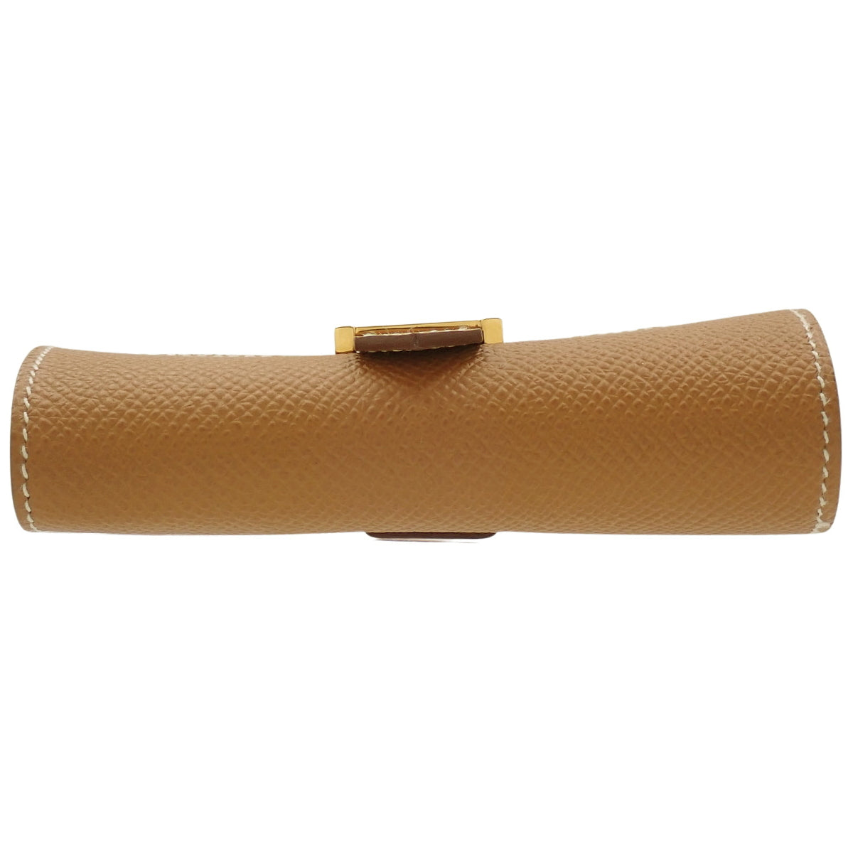 贝安钥匙包，小牛皮，金色，金色五金件，U刻印