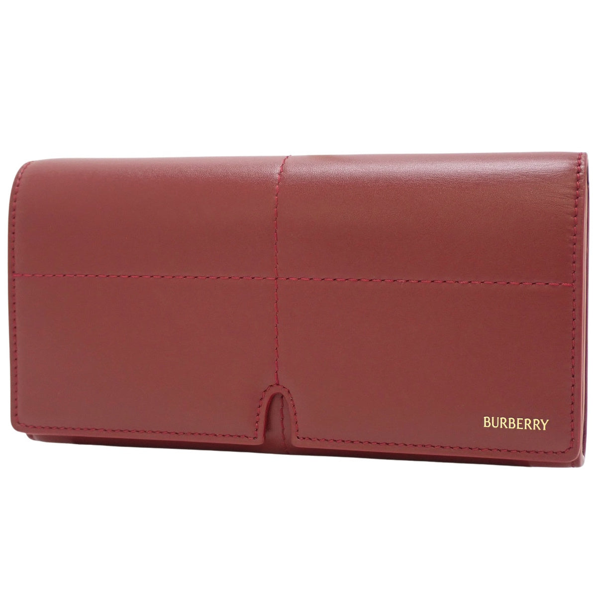 Snip Leather Long Wallet, Red