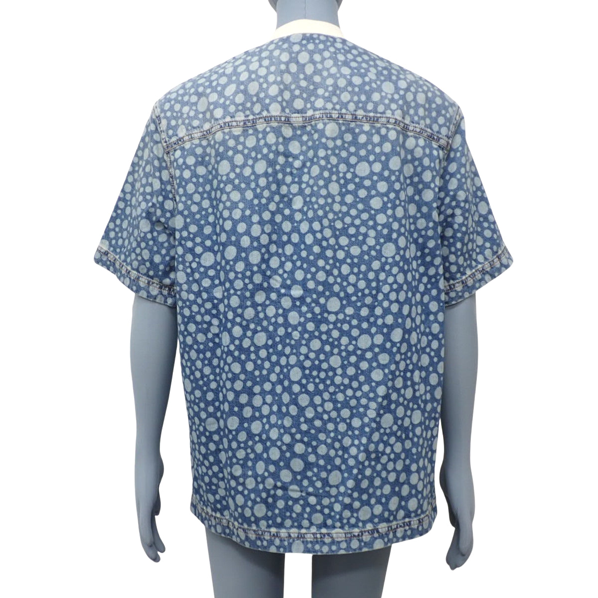 LV × YK インフィニティドットデニムシャツ 2023年 M RM232H 草間彌生コレクション コラボ 半袖 ベースボールシャツ