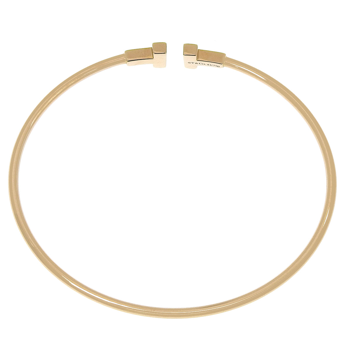 K18PG 玫瑰金窄线手镯