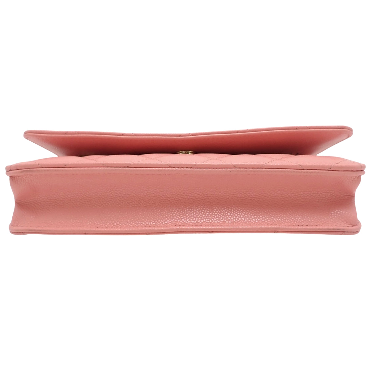 Matelasse Coco Mark 鱼子酱纹皮革链条钱包，粉色，AP0250