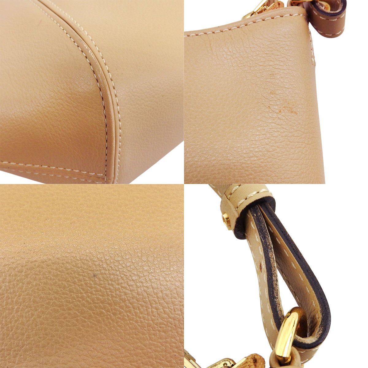 米色皮革单肩包