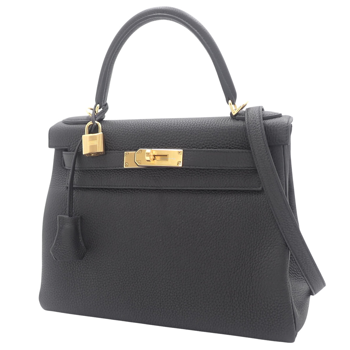 [Unused] Kelly 28 (inner-stitched) Togo leather, black, gold hardware, B stamp.
