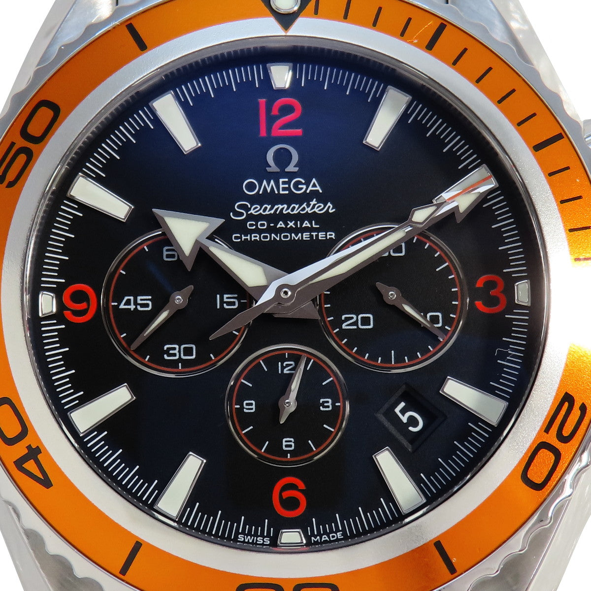 Seamaster Planet Ocean Chronograph 2218.50 SS Black Automatic Men's Watch