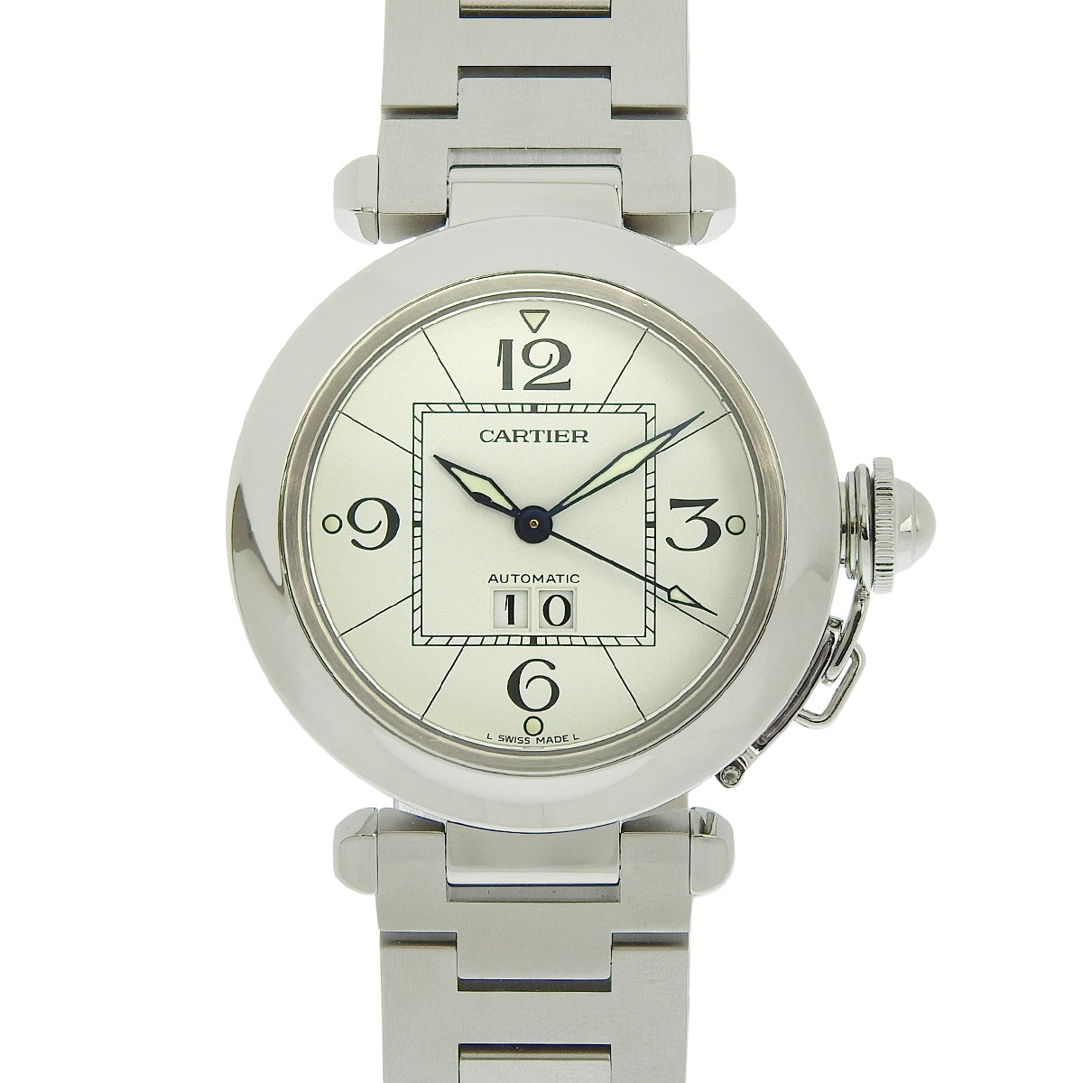 パシャC ビッグデイト W31055M7 SS ホワイト 自動巻き ユニセックス