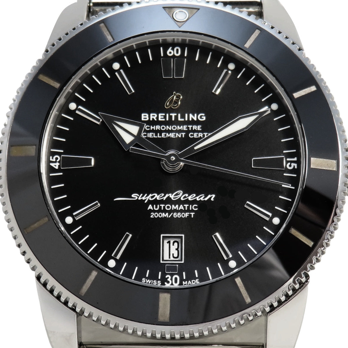 スーパーオーシャン ヘリテージ AB2020 SS ブラック 自動巻き メンズ