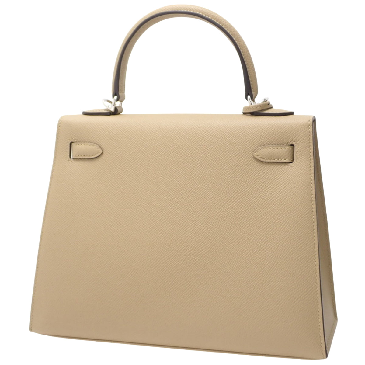 [New] Kelly 25 (Exterior Stitched) K stamp, Epsom calfskin, Electrum hardware, Puce