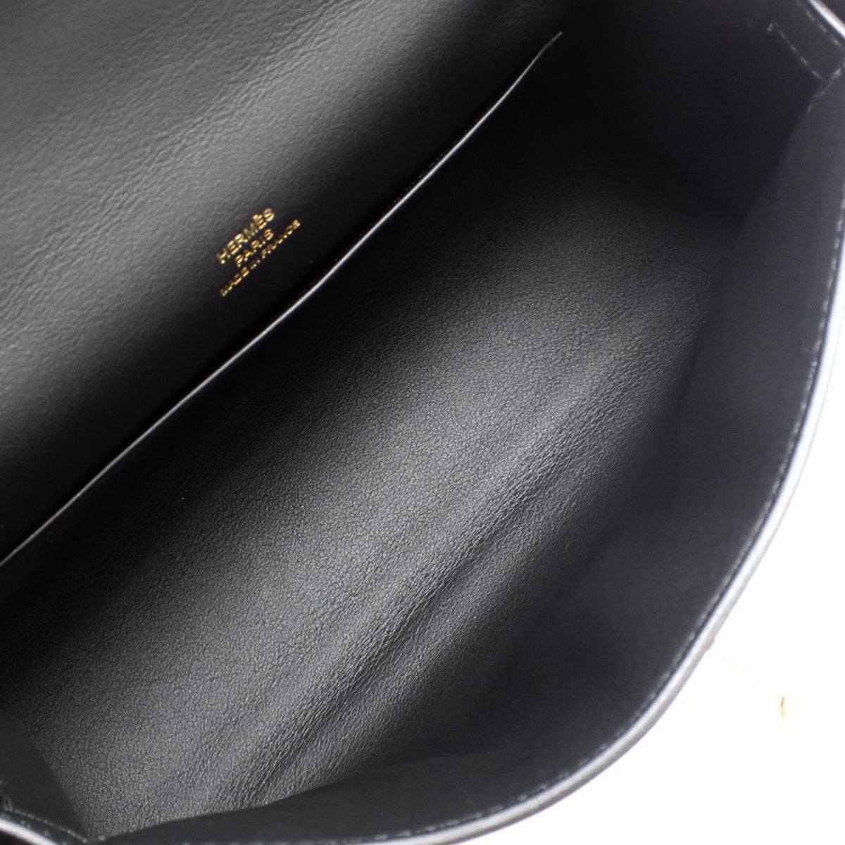 【新品】Pochette Kelly Swift 黑色 香槟金五金 W刻印