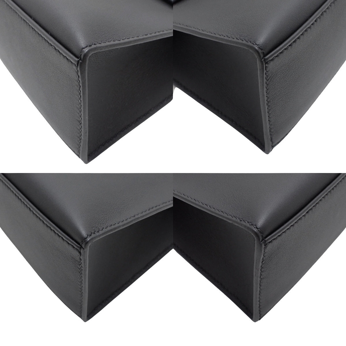 [New] Pochette Kelly, Swift leather, black, gold hardware, K stamp.
