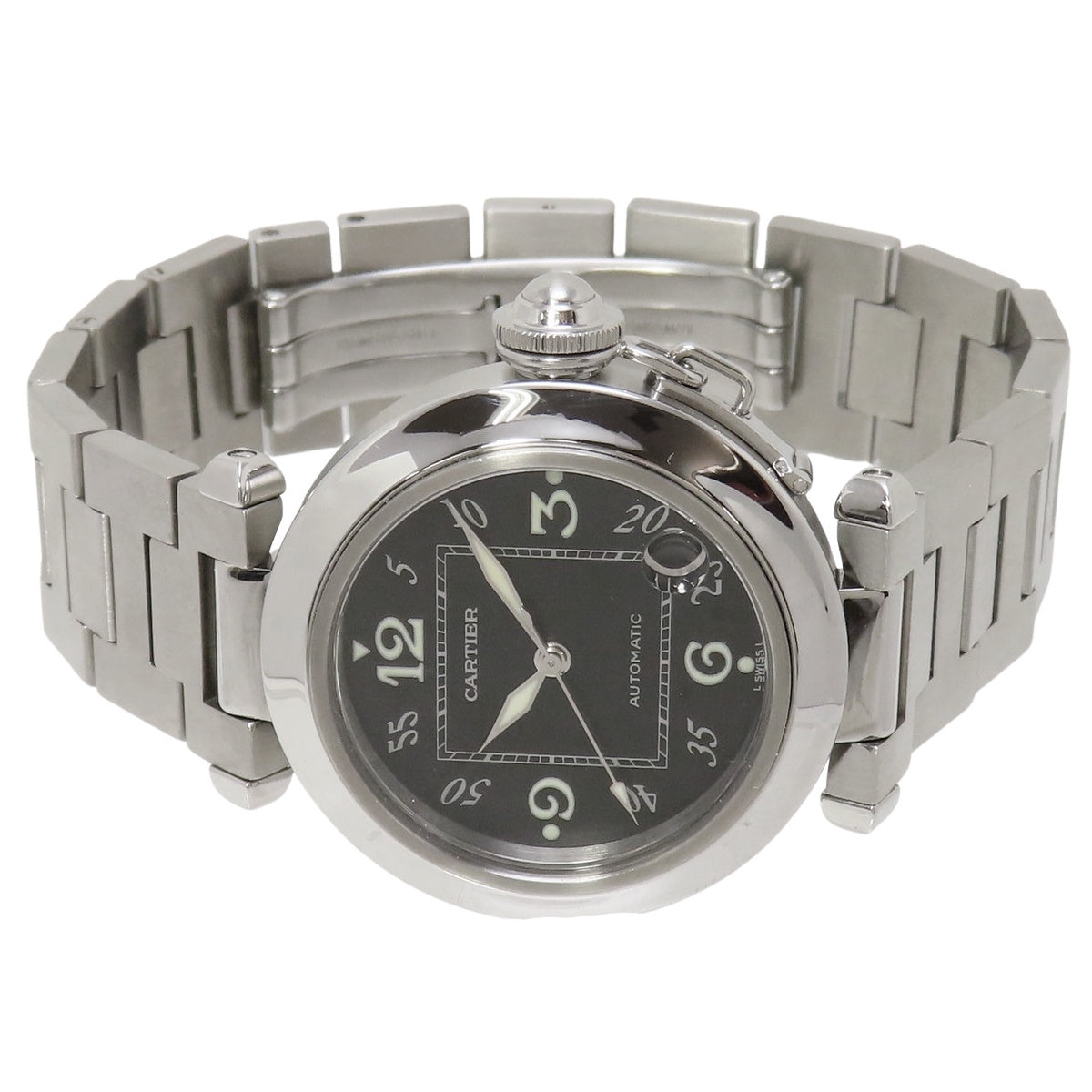 Pasha C W31043M7 不锈钢黑色男士自动腕表