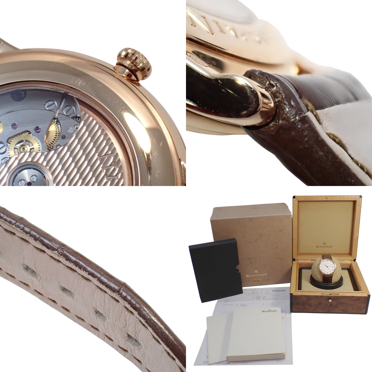 Villeret Ultra Slim 6651-3642-55B RG/Leather Opaline Automatic Men's Watch