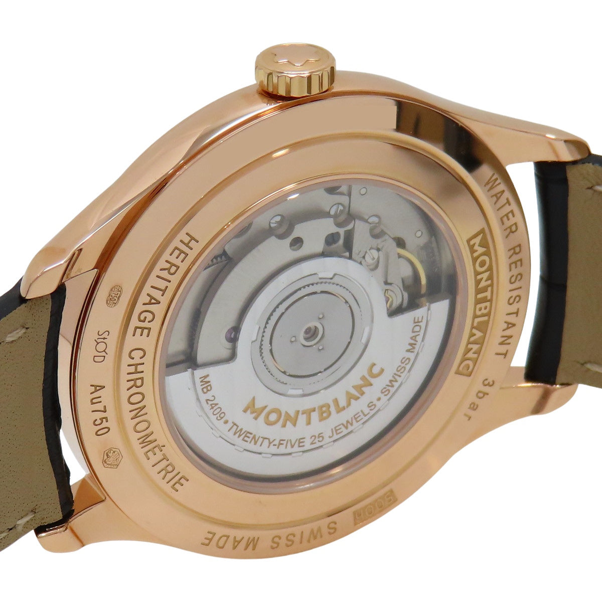 Heritage Chronometry Automatic PG/Leather Silver Automatic Men's