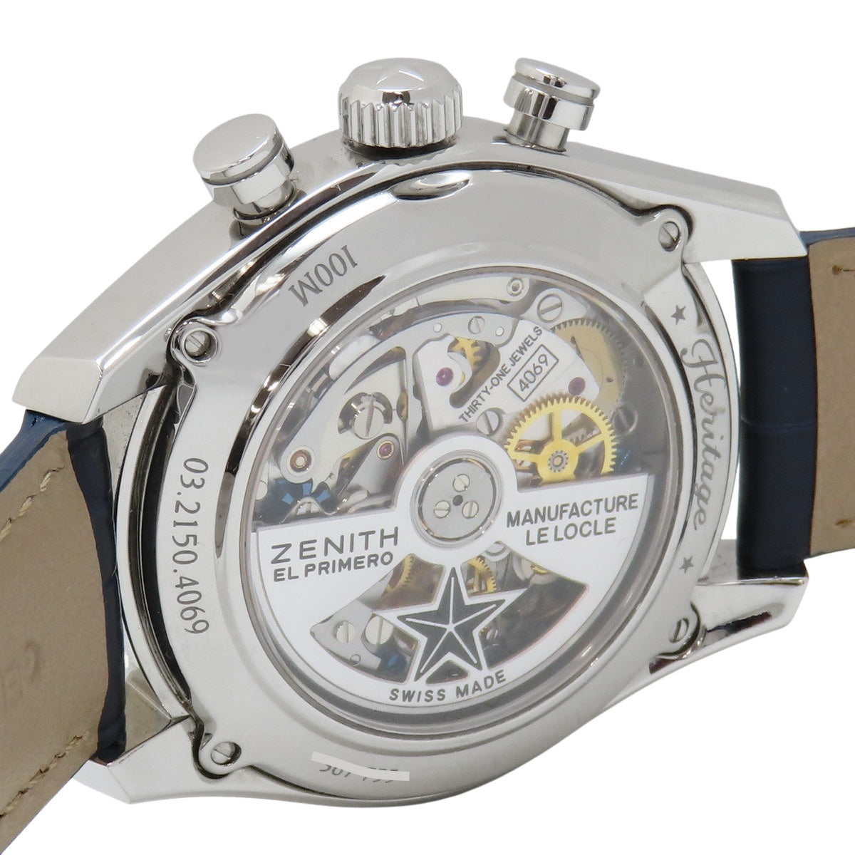 Chronomaster Heritage 146 03.2150.4069 Stainless Steel/Leather Blue Automatic Men's