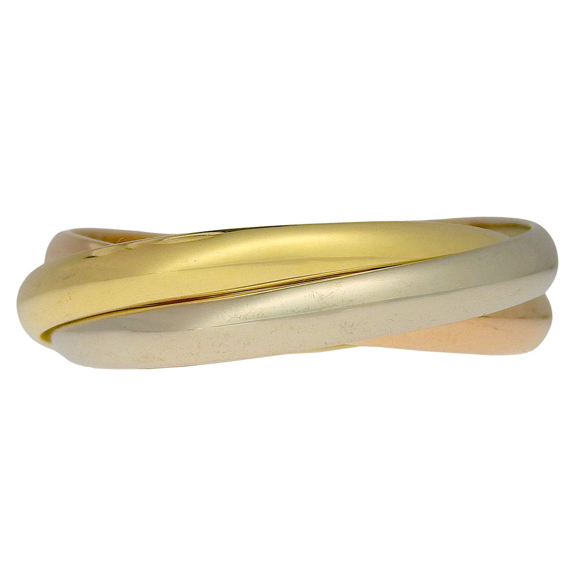 Trinity ring small model in yellow gold, white gold, and pink gold (18K).