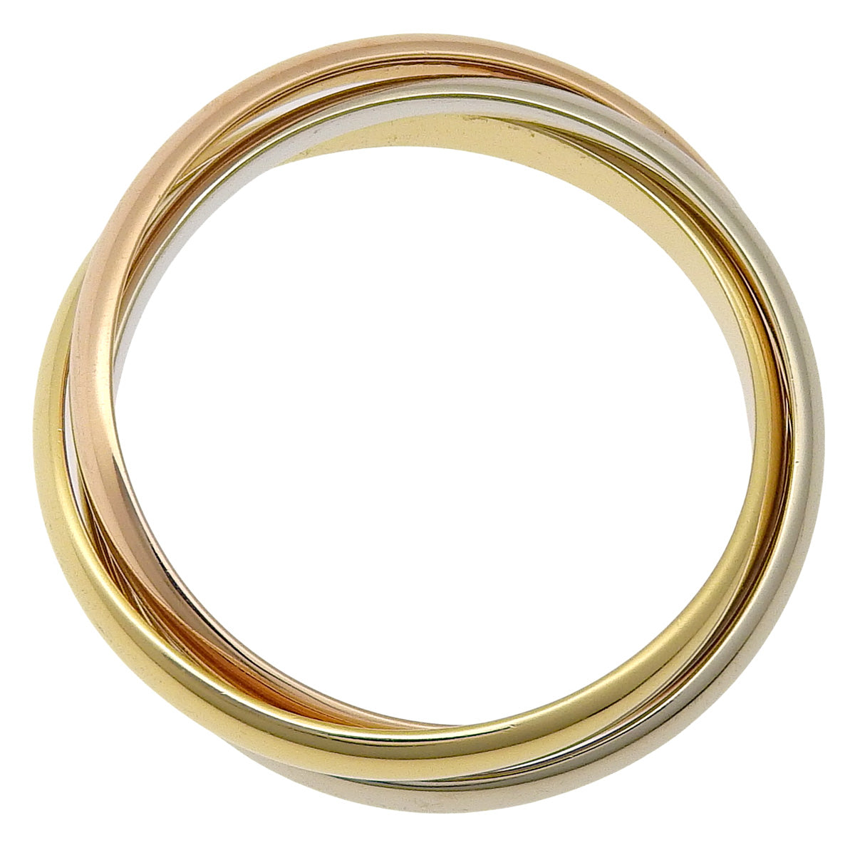 Trinity ring small model in yellow gold, white gold, and pink gold (18K).