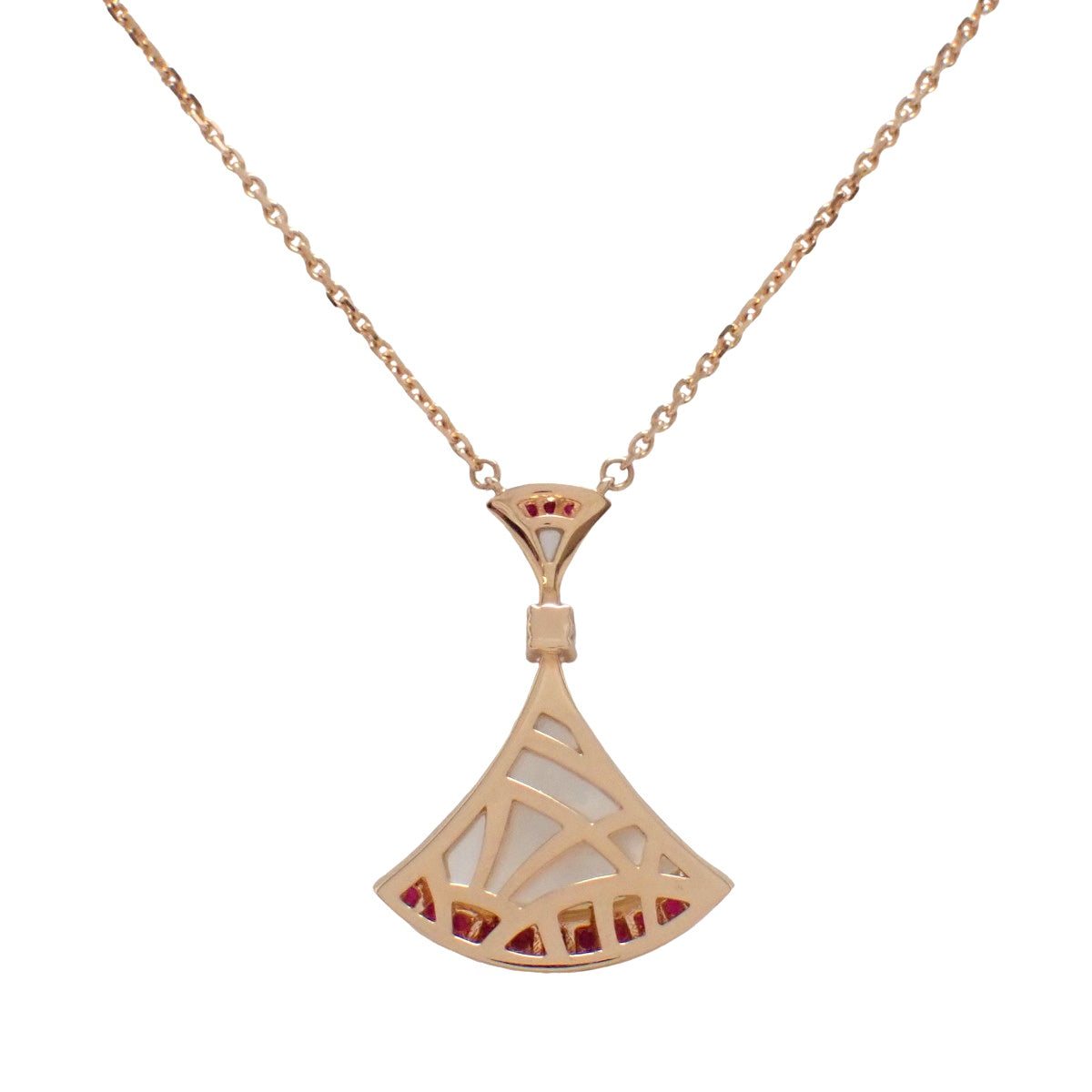 ディーヴァ ドリーム ネックレス ダイヤモンド/ルビー/白蝶貝 ピンクゴールド K18PG