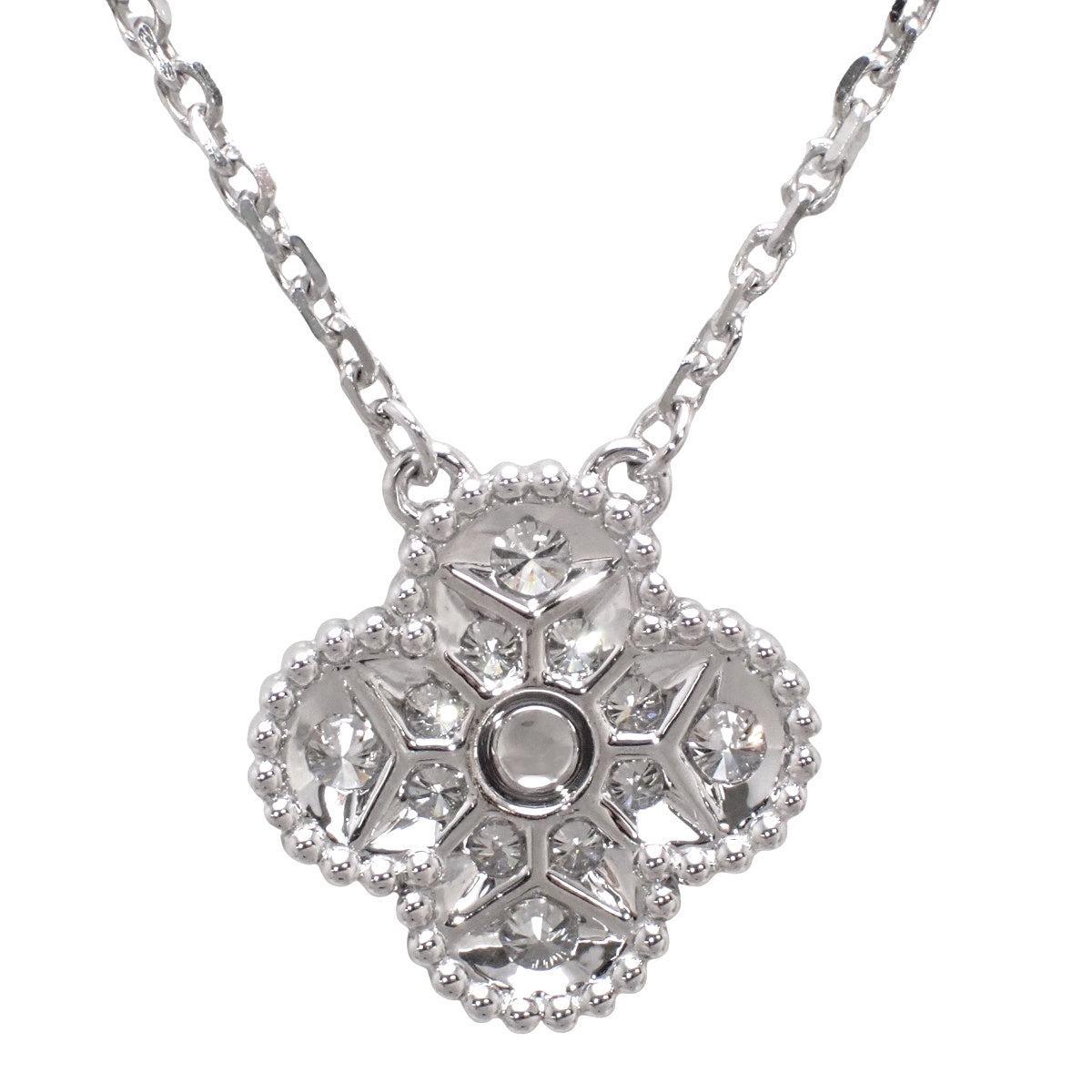 ヴィンテージ アルハンブラ ペンダント ダイヤモンド ホワイトゴールド K18WG パヴェ