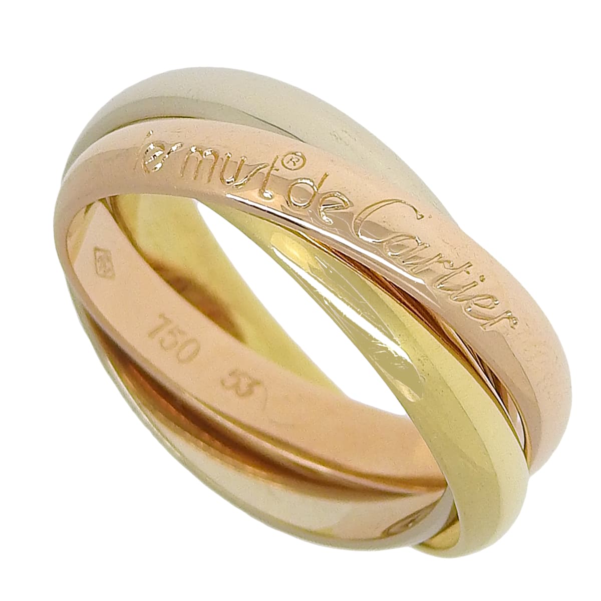 les must de Cartier トリニティリング K18PG K18YG K18WG