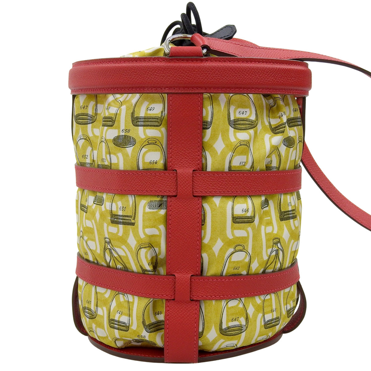 Muzardine, Epsom calfskin, silk lining, palladium hardware, Rouge Caisse (red), silver hardware, X stamp.