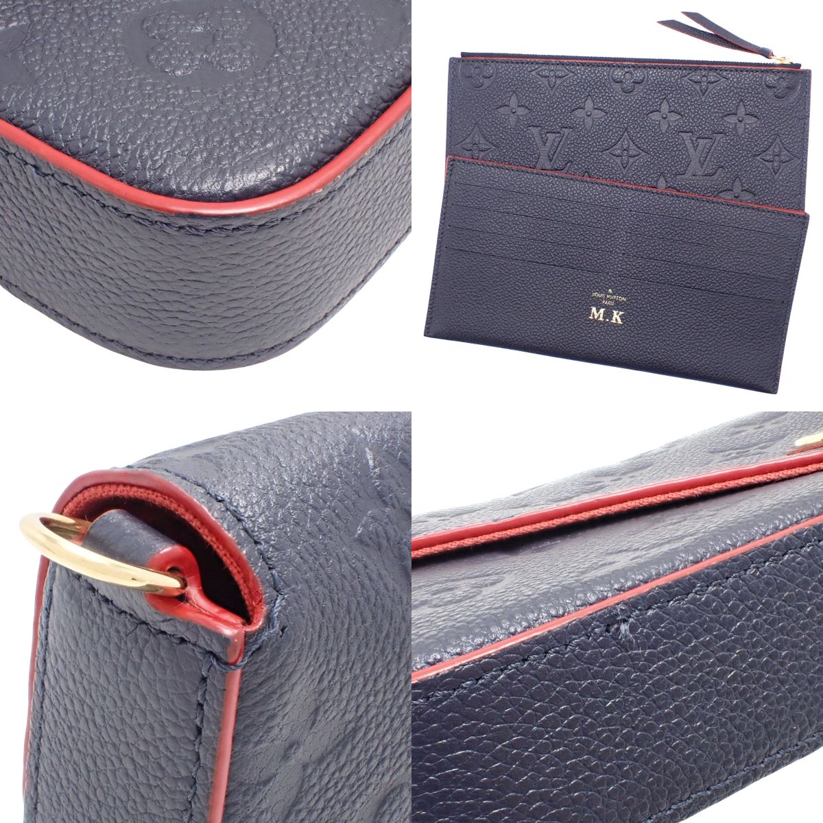 Monogram Empreinte Pochette Felicie Marine Rouge M64099