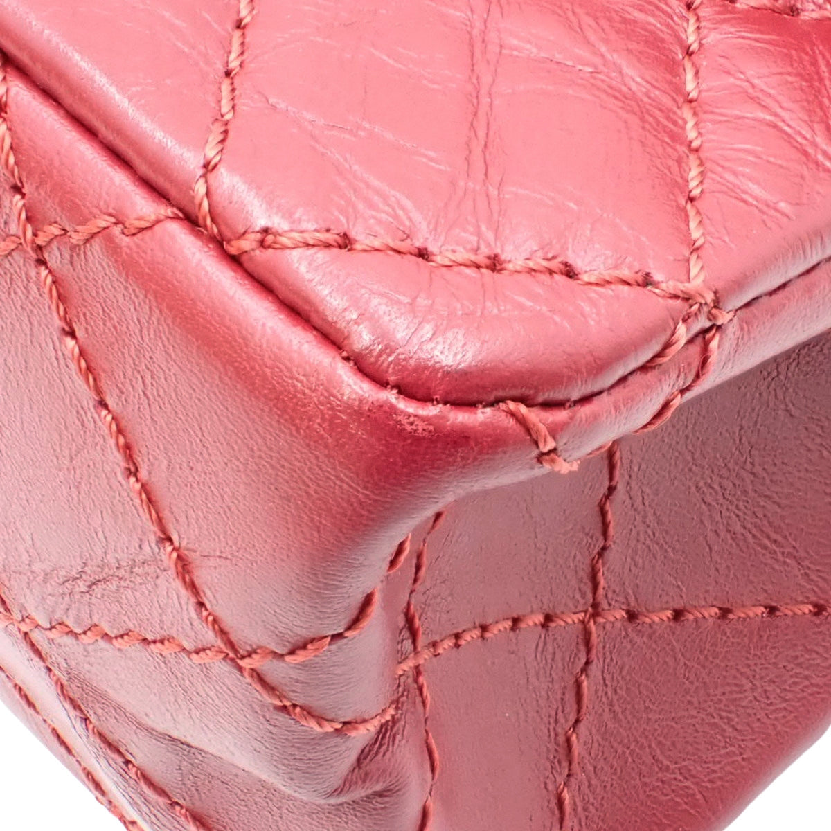 2.55/Matelasse 链条单肩包 小牛皮 红色 AS0874