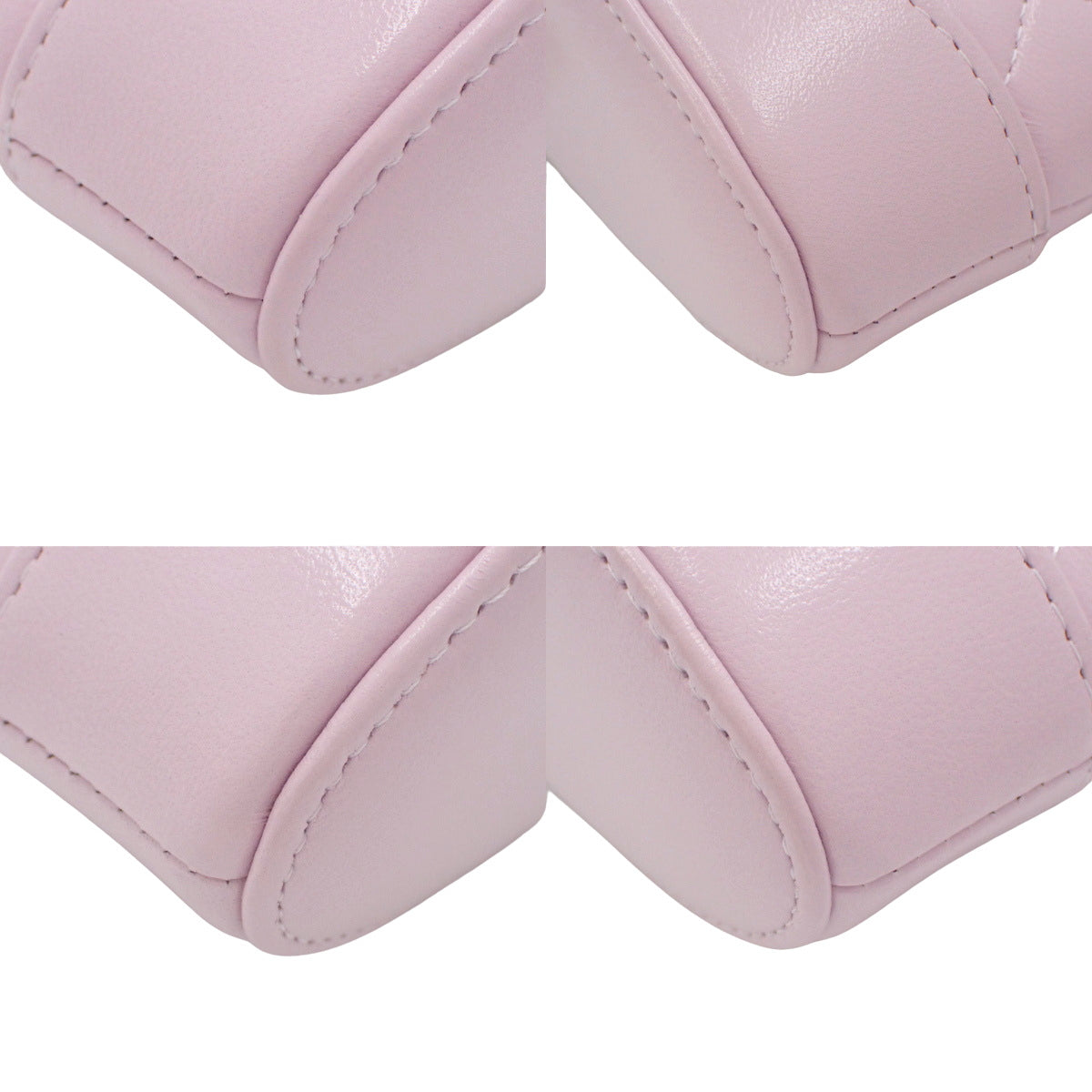 Matelasse Coco标志迷你链条单肩包，羊皮，浅紫色，AP3924