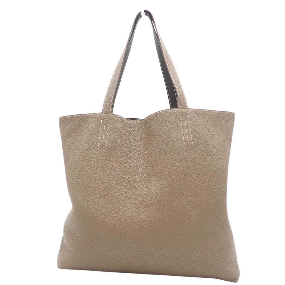 Double Sens 45，Taurillon Clemence皮革，Ebène（乌木色）和Etoupe（灰褐色），□O刻印。