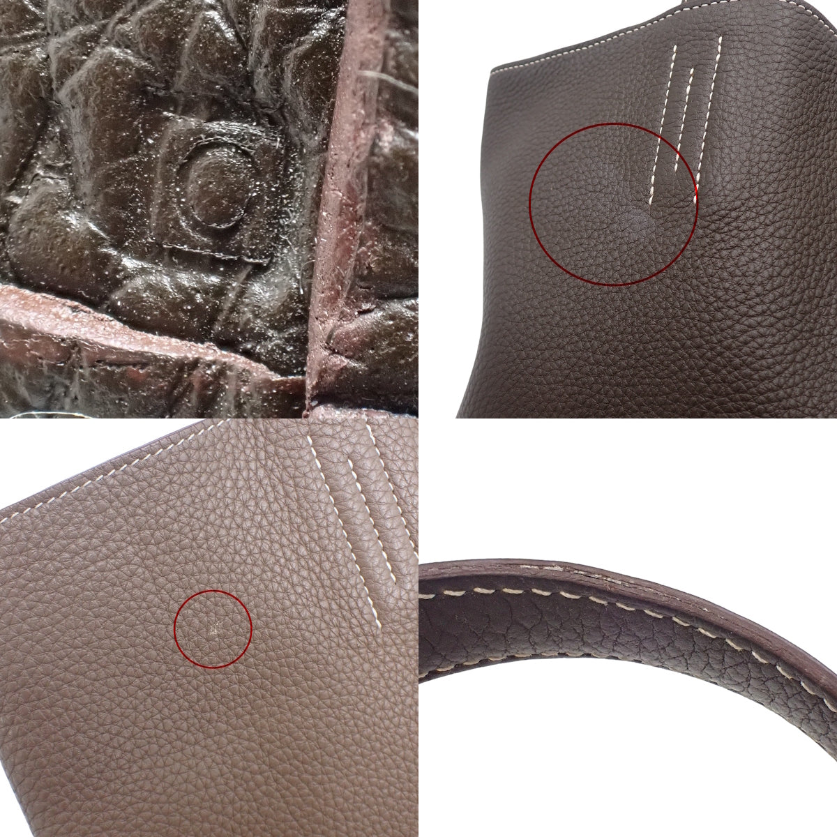 Double Sens 45，Taurillon Clemence皮革，Ebène（乌木色）和Etoupe（灰褐色），□O刻印。