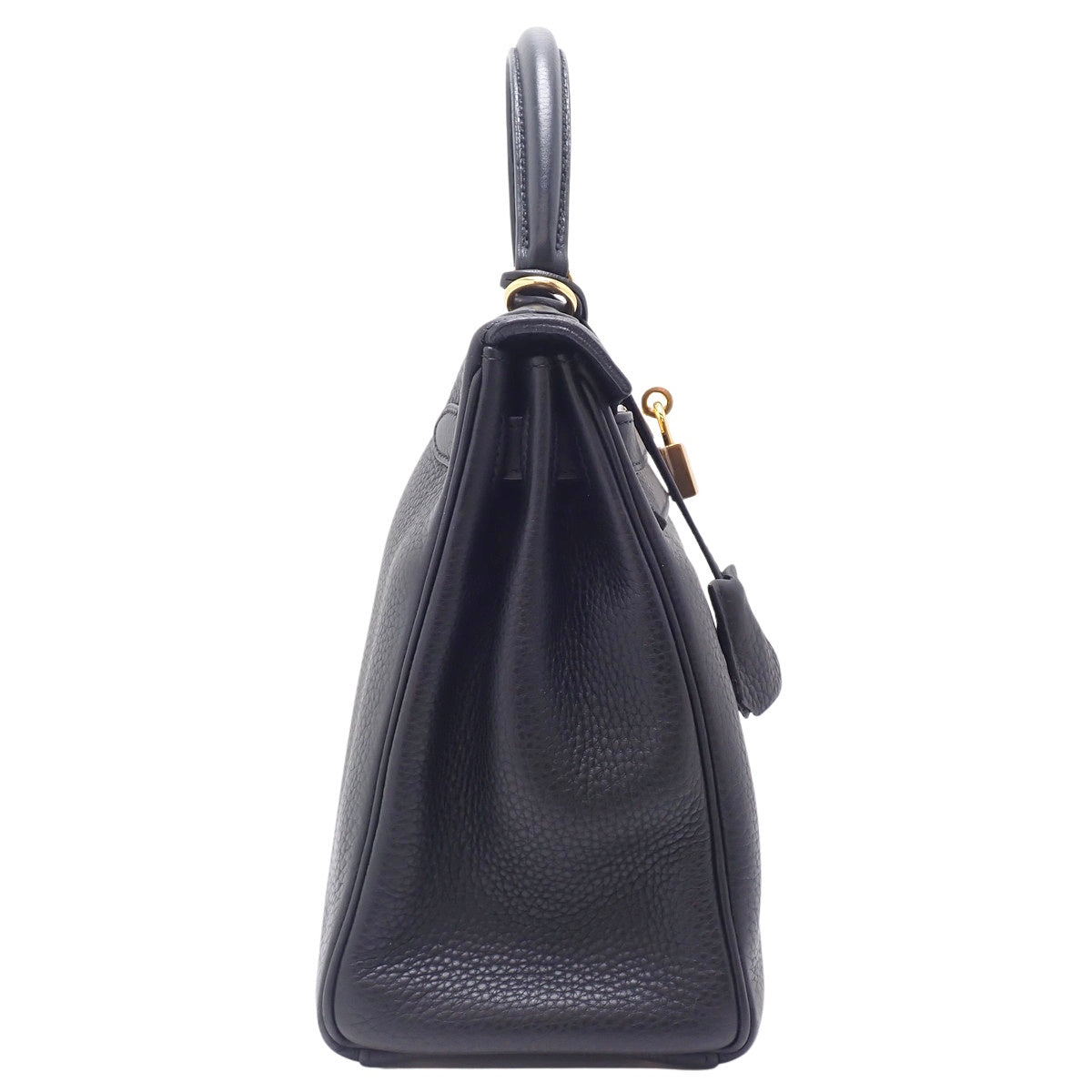 凯莉28（内缝）Taurillon Clemence皮革 黑色 金色五金件 □K刻印